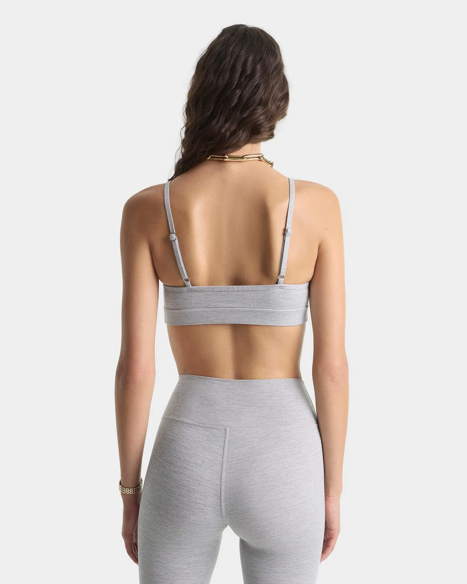 Signature Logo Mini Sports Bra - Heather Gray