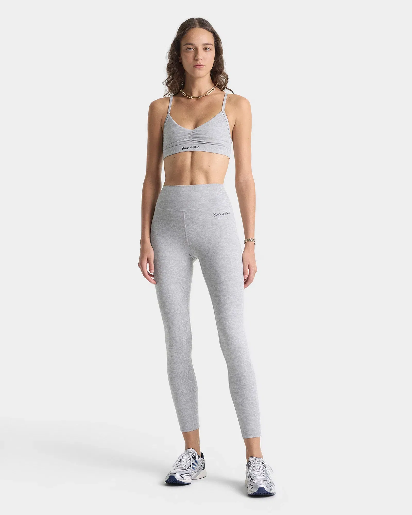 Signature Logo Mini Sports Bra - Heather Gray