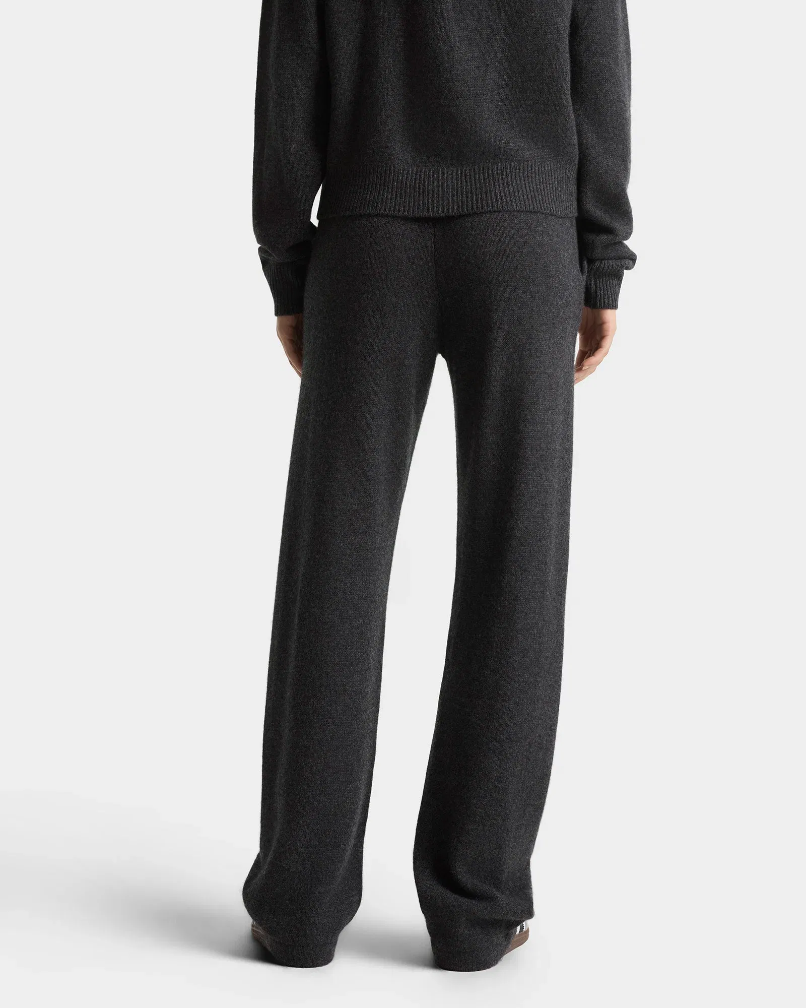 SRC Cashmere Trousers - Dark Grey/White