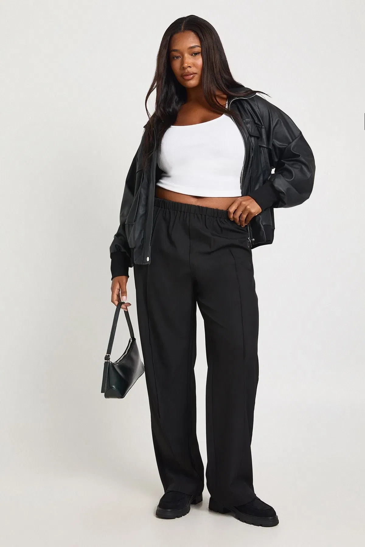 Plus Boohoo Basics Tailored Tapered Trouser