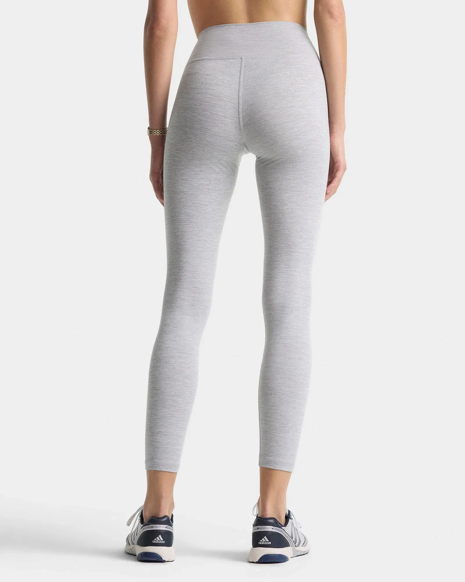 Signature Logo Legging - Heather Gray/Navy