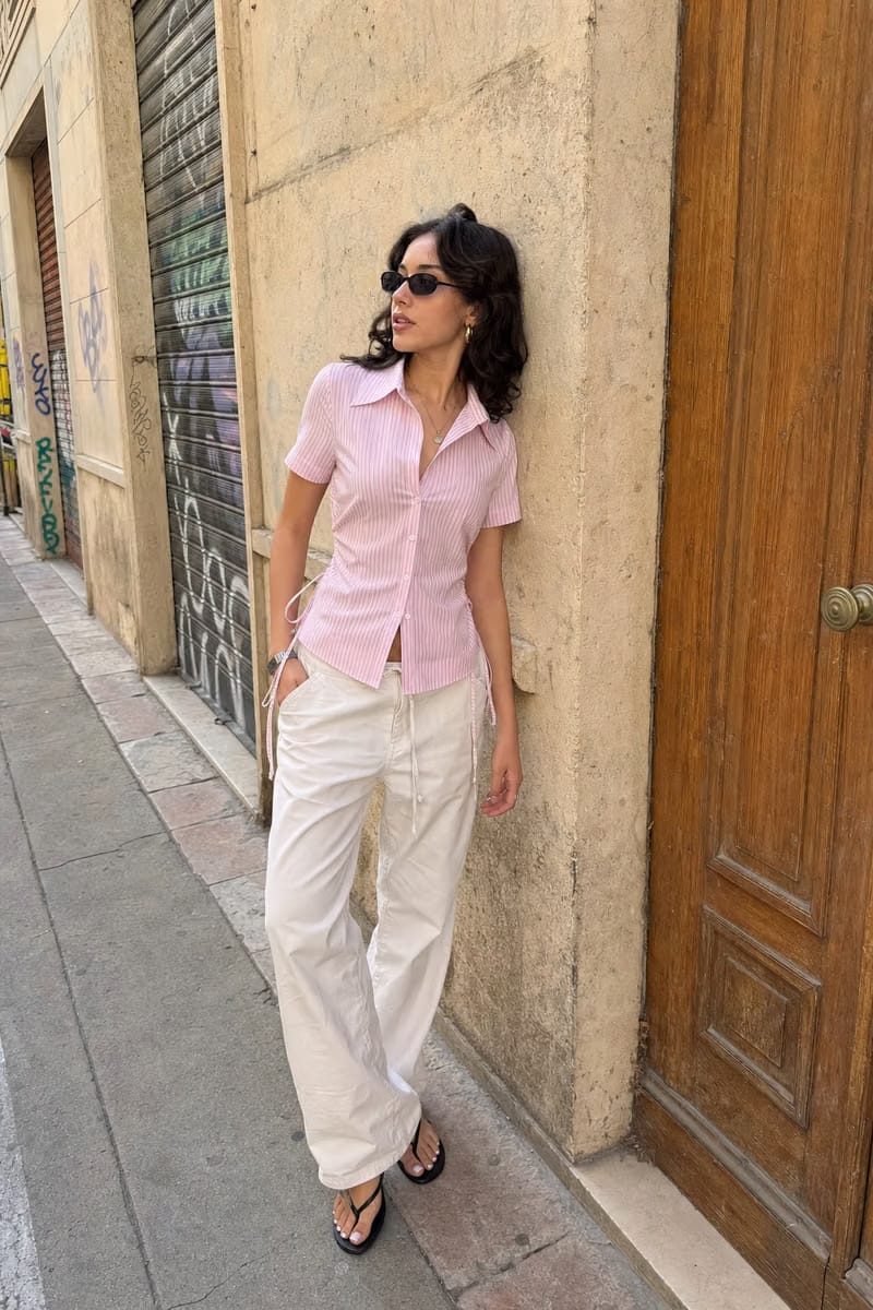 Elara Voss Blush Cinch Shirt
