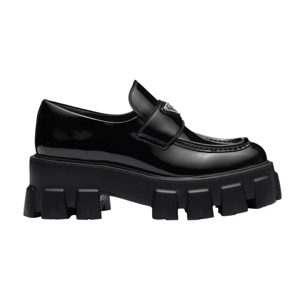 Prada Wmns Monolith Patent Leather Loafer 'Black'