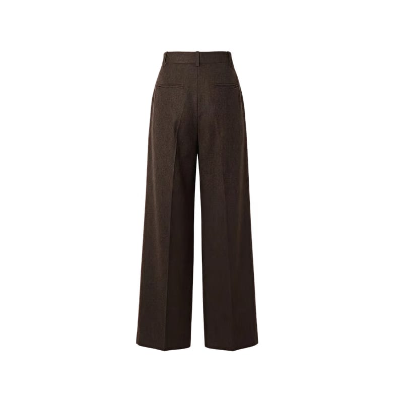 Elara Voss High-Waist Wide-Leg Cocoa Trouser