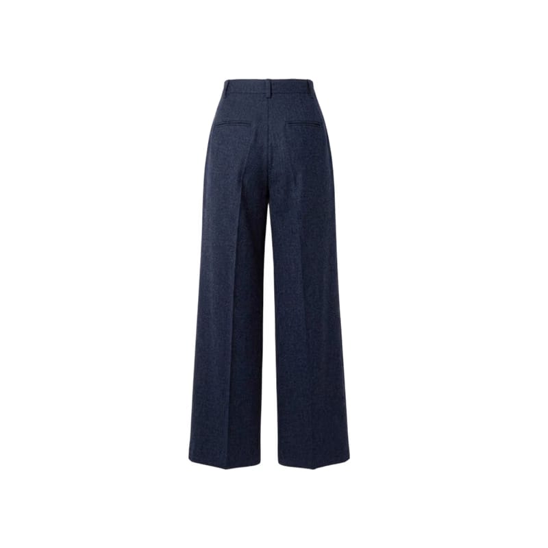 Elara Voss High-Waist Wide-Leg Midnight Trouser