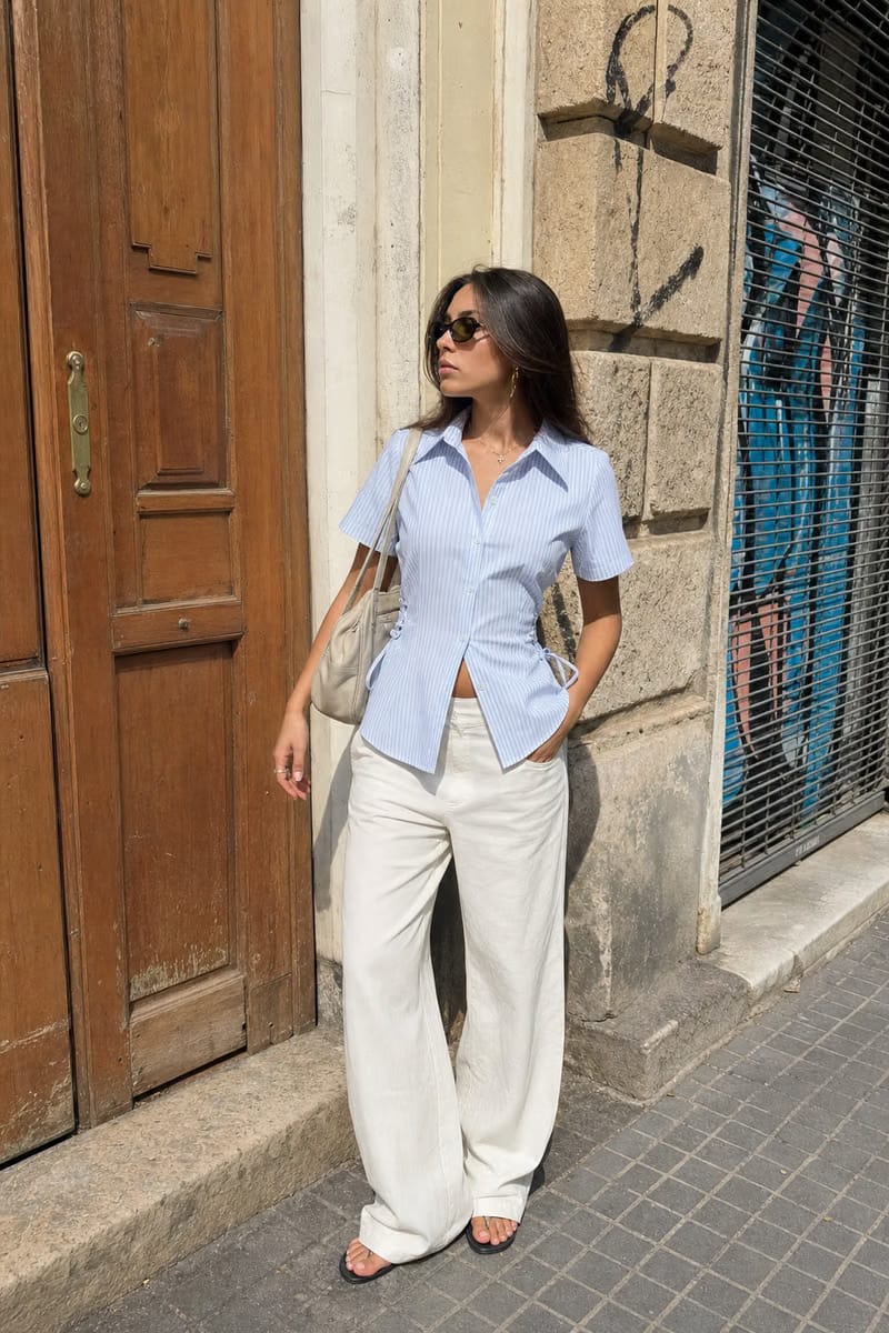 Elara Voss Mist Cinch Shirt