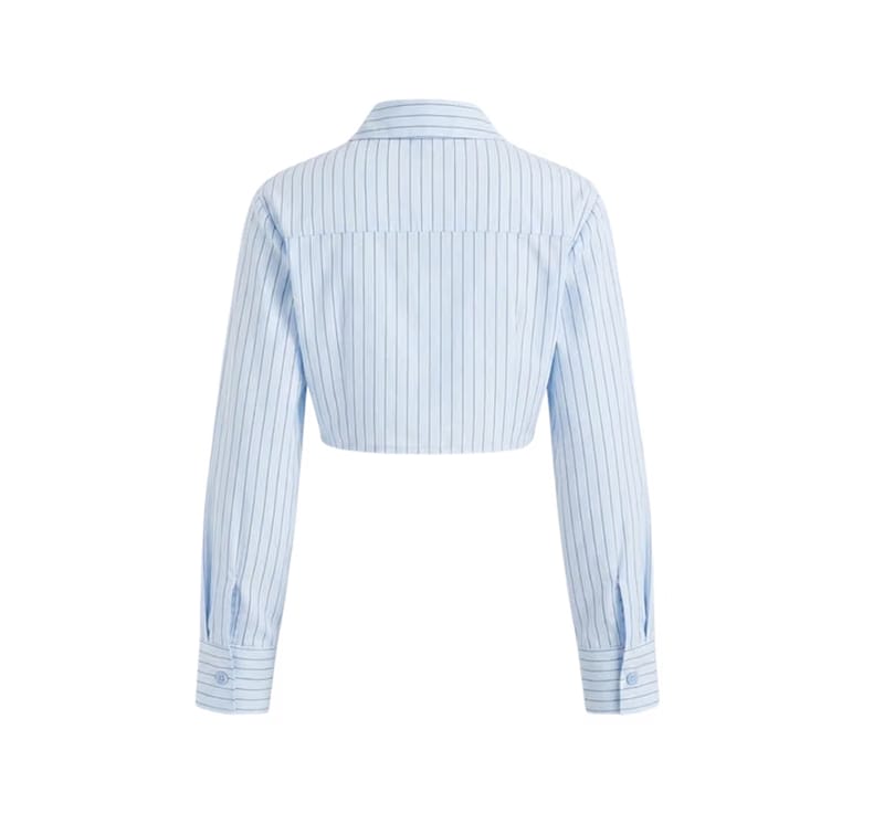 Elara Voss Mist Precision Crop Shirt