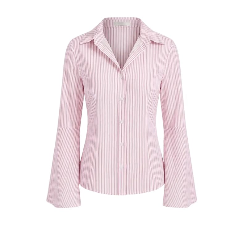 Elara Voss Tailored Blush Stripe