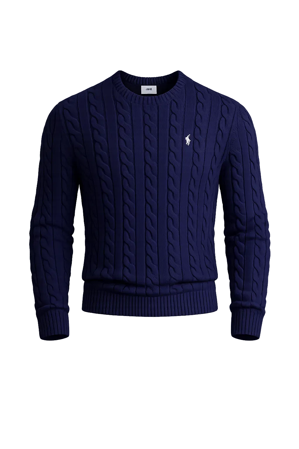 Polo Ralph Lauren navy blue cotton cable-knit jumper