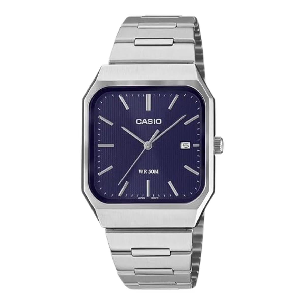 Casio Enticer Men Quartz Blue Dial Analog Stainless Steel Watch A2466