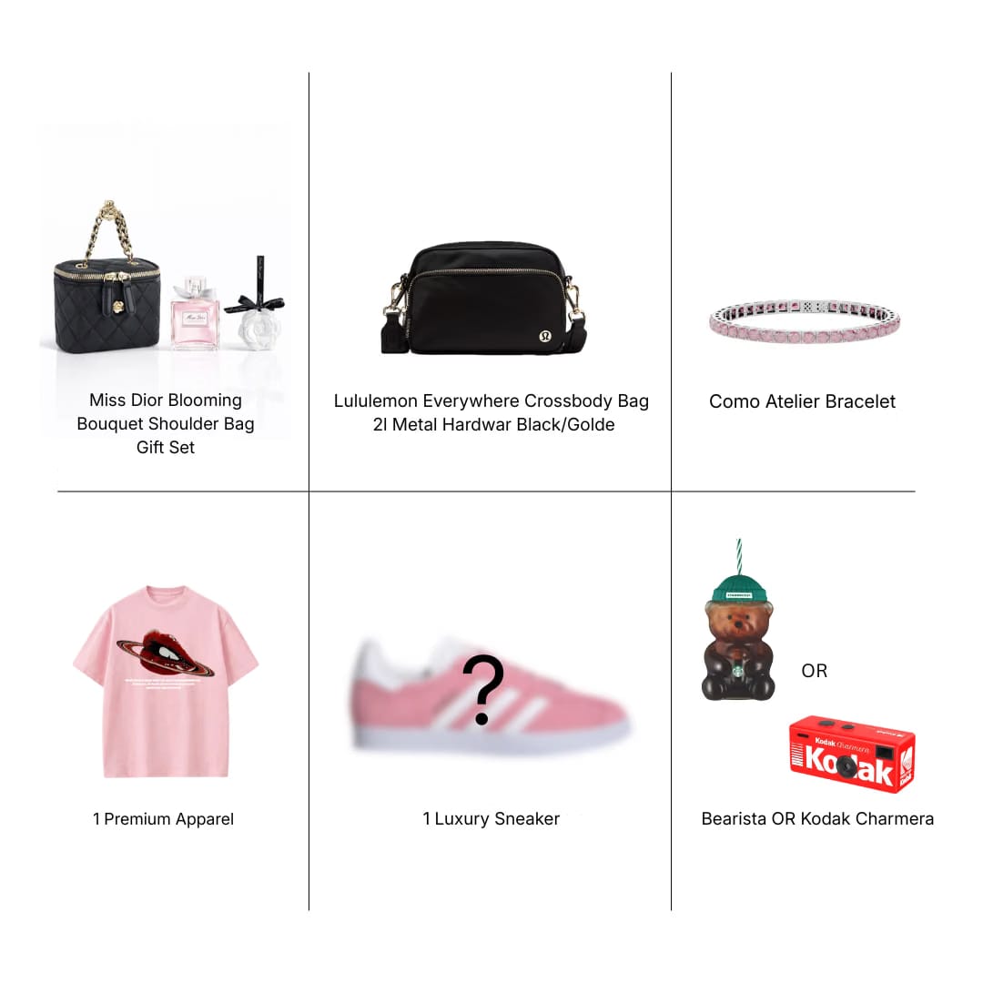 The Girl Kit (THE ICON EDIT) — Everything She Wants | Dior Kit, Lululemon Bag, Jewelry, Premium Apparel, Luxury Sneakers and more — Worth ₹26,499