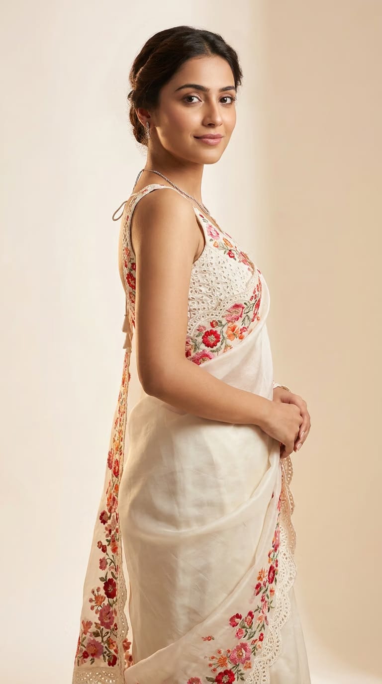 Blush Rosé Banarasi Silk Saree With Gold Zari Weave