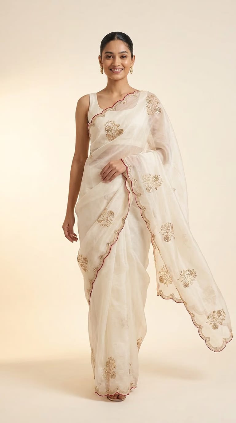 Royal Neelam Banarasi Silk Saree With Silver Zari Border