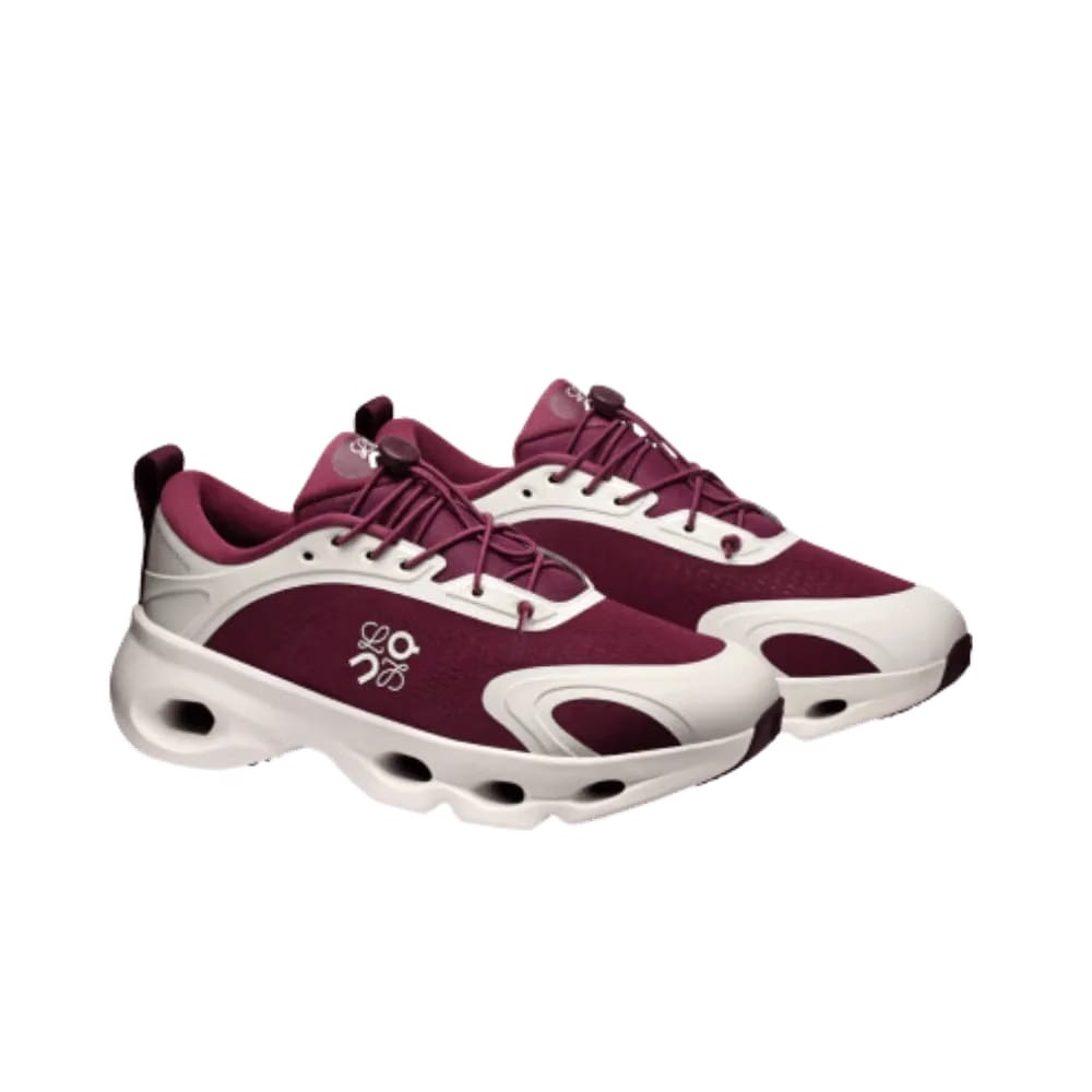 Loewe x On Running Cloudsolo Burgundy Eggshell