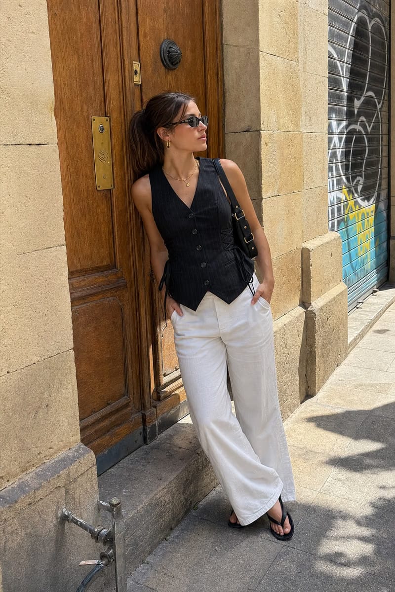Elara Voss Cinched Black Waistcoat