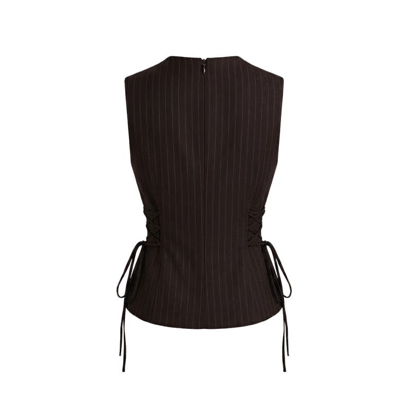 Elara Voss Cinched Cocoa Waistcoat