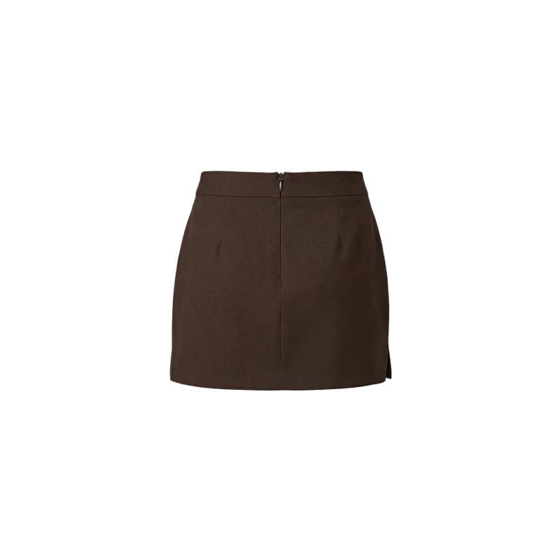 Elara Voss Obsidian Cocoa Mini Skirt