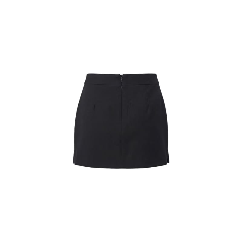 Elara Voss Obsidian Dark Gray Mini Skirt