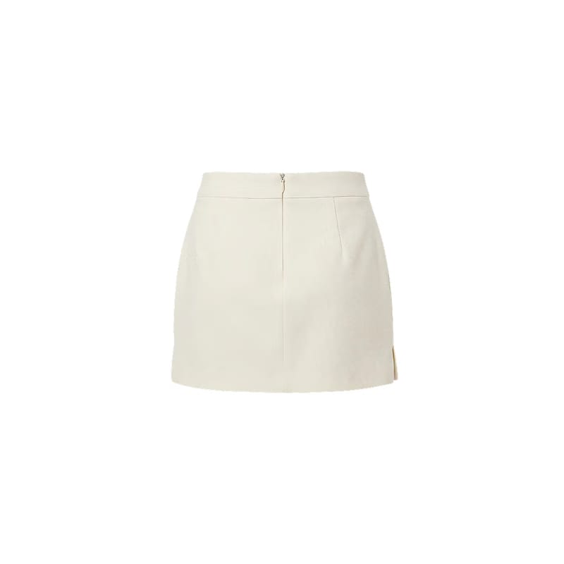 Elara Voss Obsidian Off White Mini Skirt