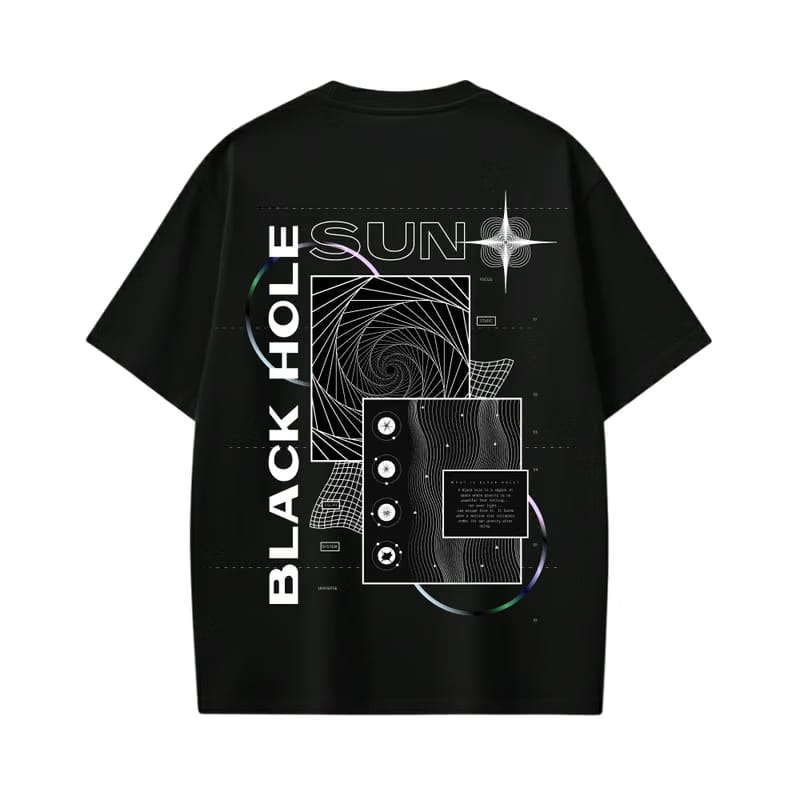 Off Supply Black hole T-shirt Black