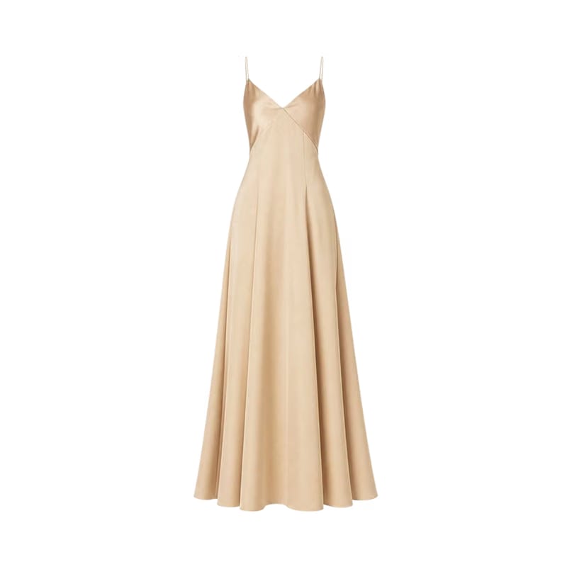 Valeria Cowl Satin Maxi Dress - Champagne