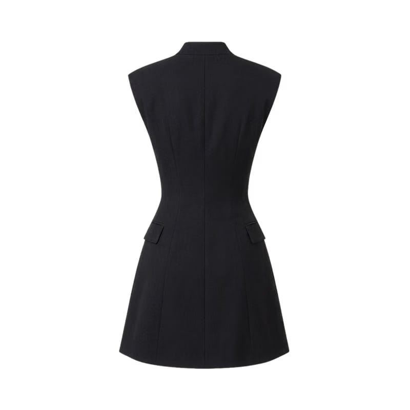 Valeria Sculpted Blazer Mini Dress - Noir