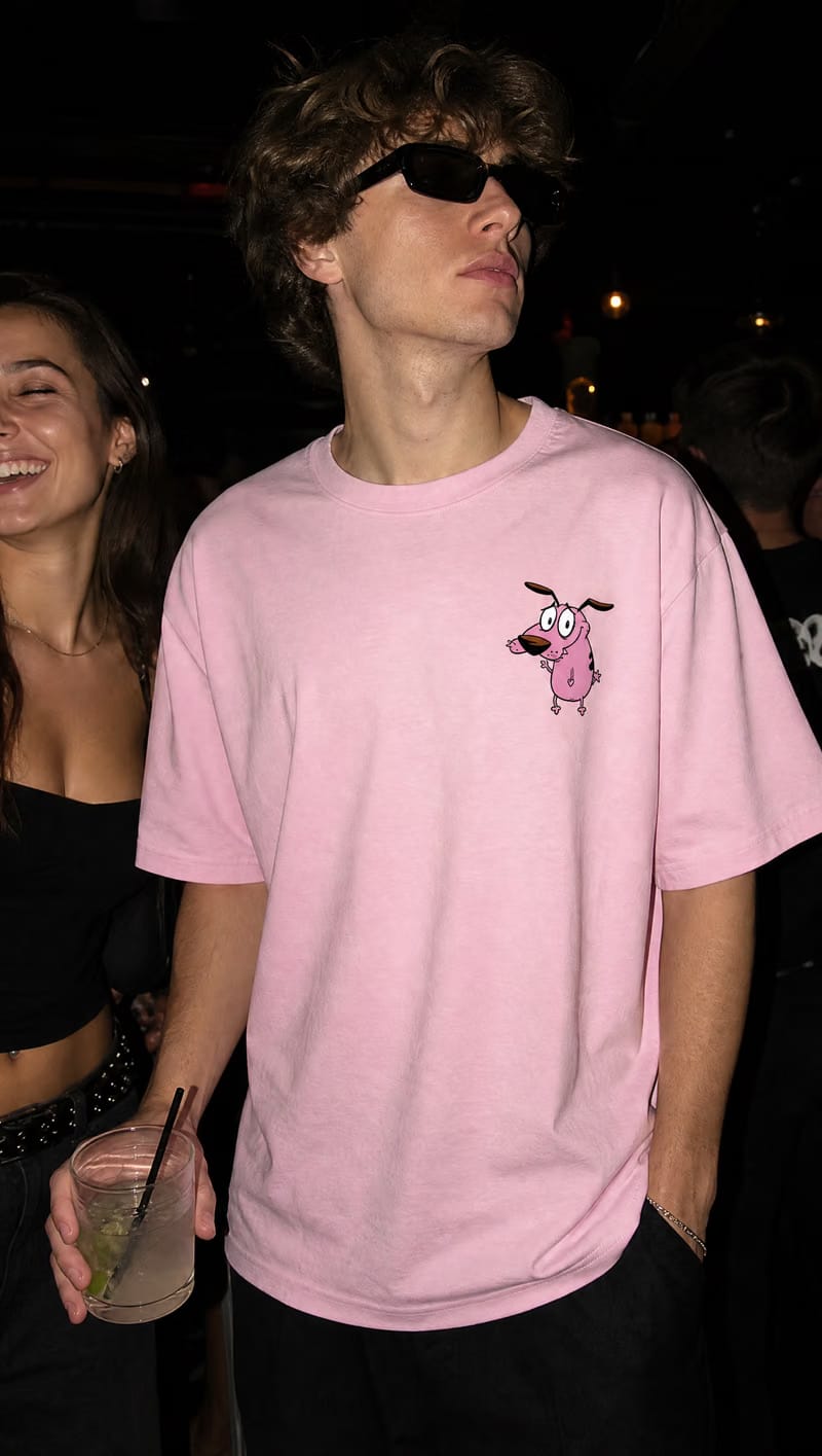 Forfksake Courage Pink Chaos Graphic T-shirt Pink