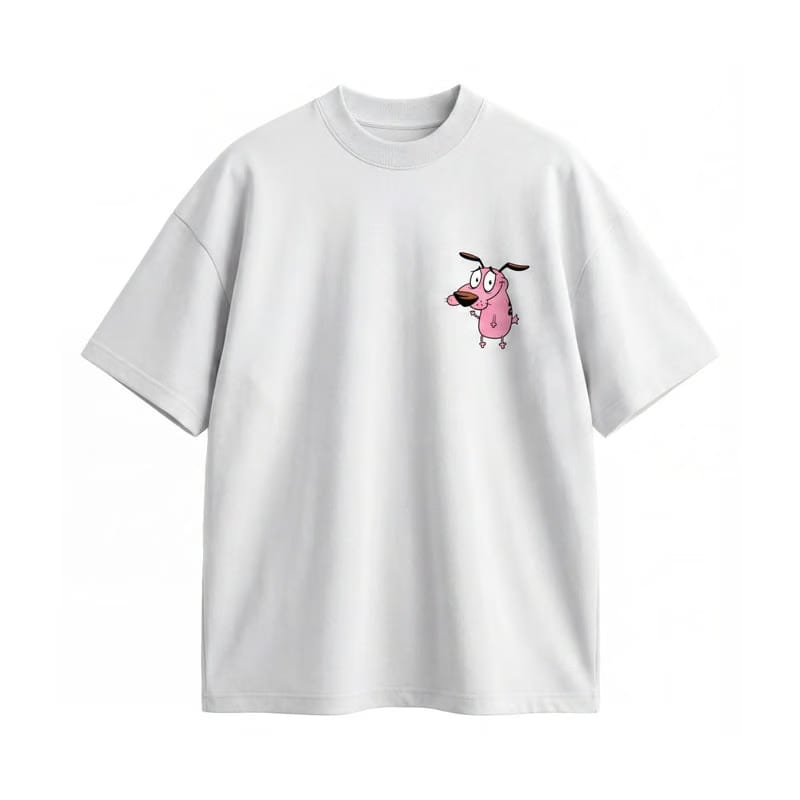 Forfksake Courage Pink Chaos Graphic T-shirt White
