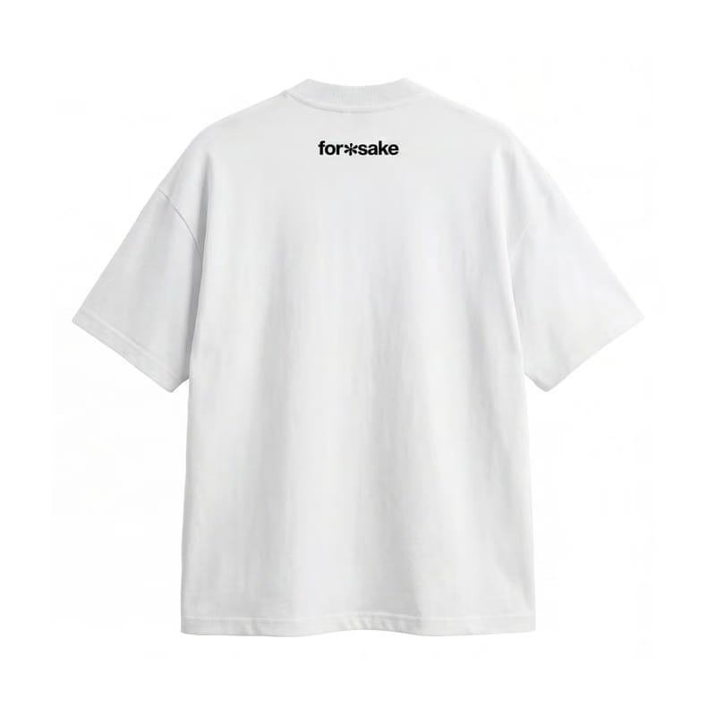 Forfksake Courage Pink Chaos Graphic T-shirt White