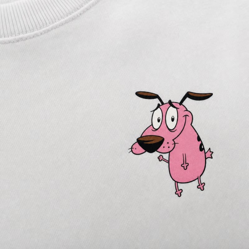 Forfksake Courage Pink Chaos Graphic T-shirt White