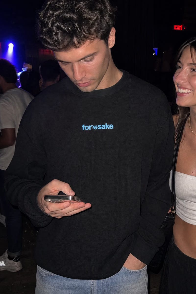 Forfksake Pray For Nothing Waffle Long Sleeve Black