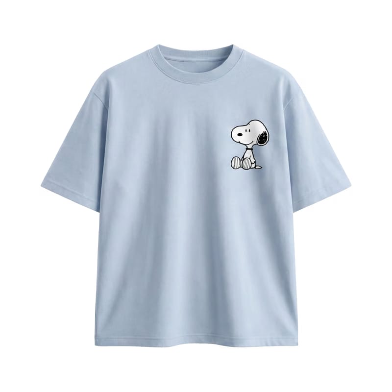 Forfksake Snoopy Classic Graphic T-shirt Ice Blue