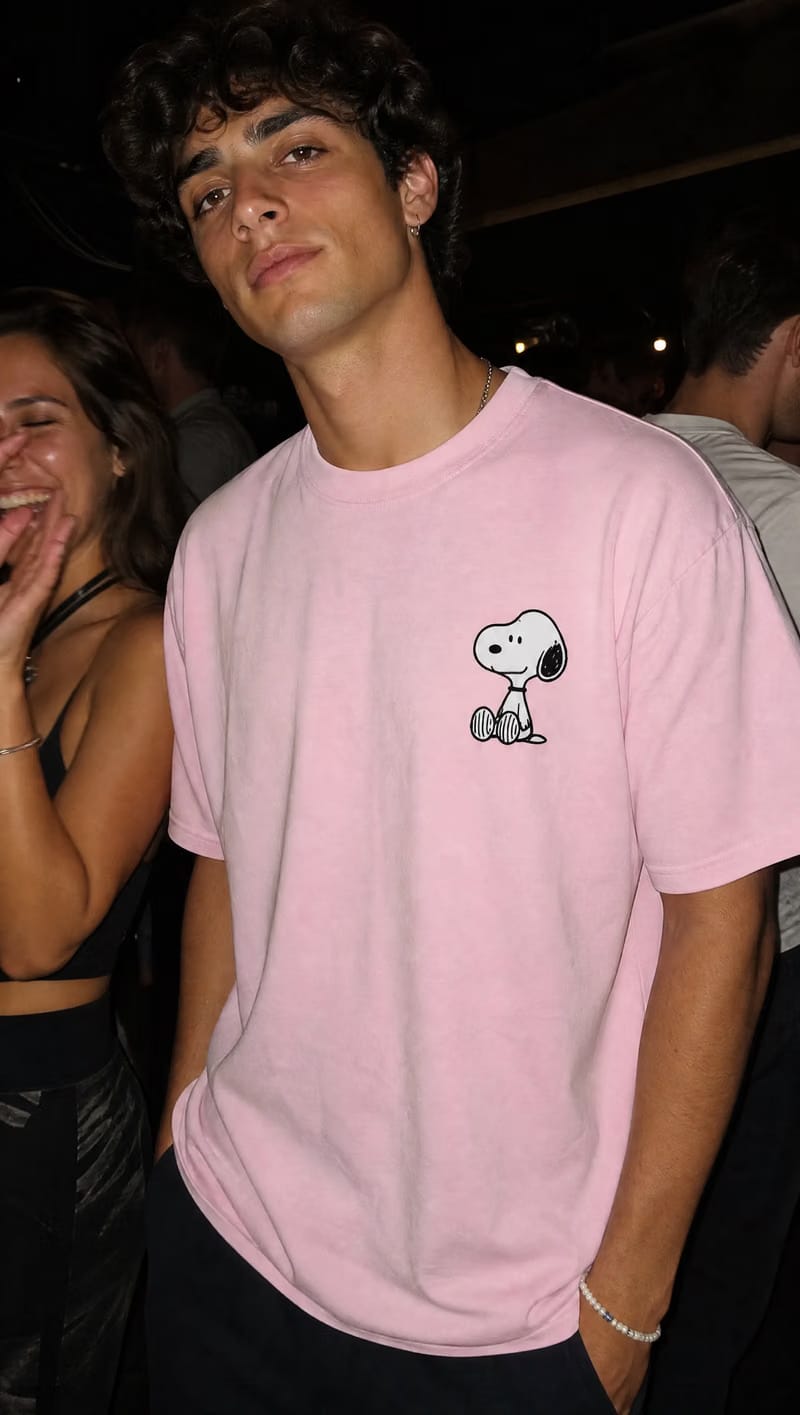 Forfksake Snoopy Classic Graphic T-shirt Pink