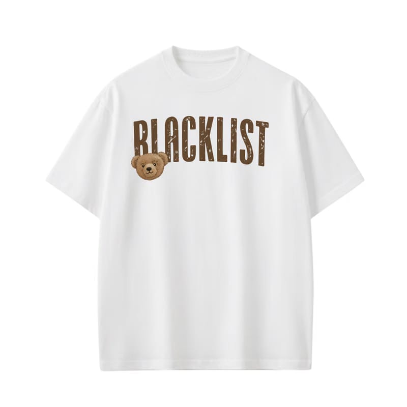 Blacklist Bear White T-Shirt
