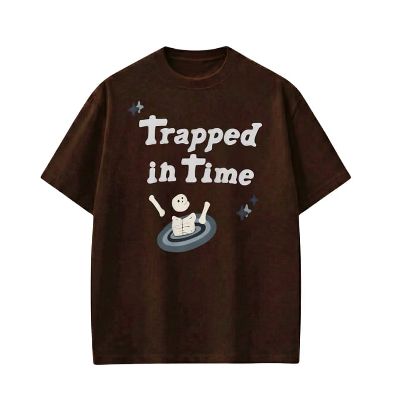 Trapped in Time Brown T-Shirt