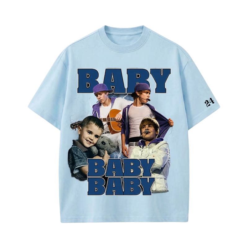 JUSTIN- Baby T-shirt(LightBlue)
