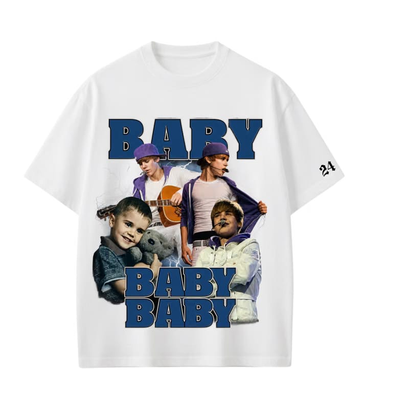 JUSTIN- Baby T-shirt(White)