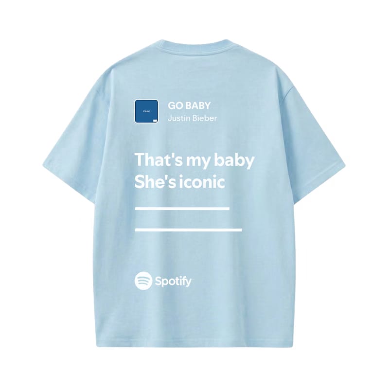 JUSTIN- HaileyXJustin T-shirt(Light Blue)