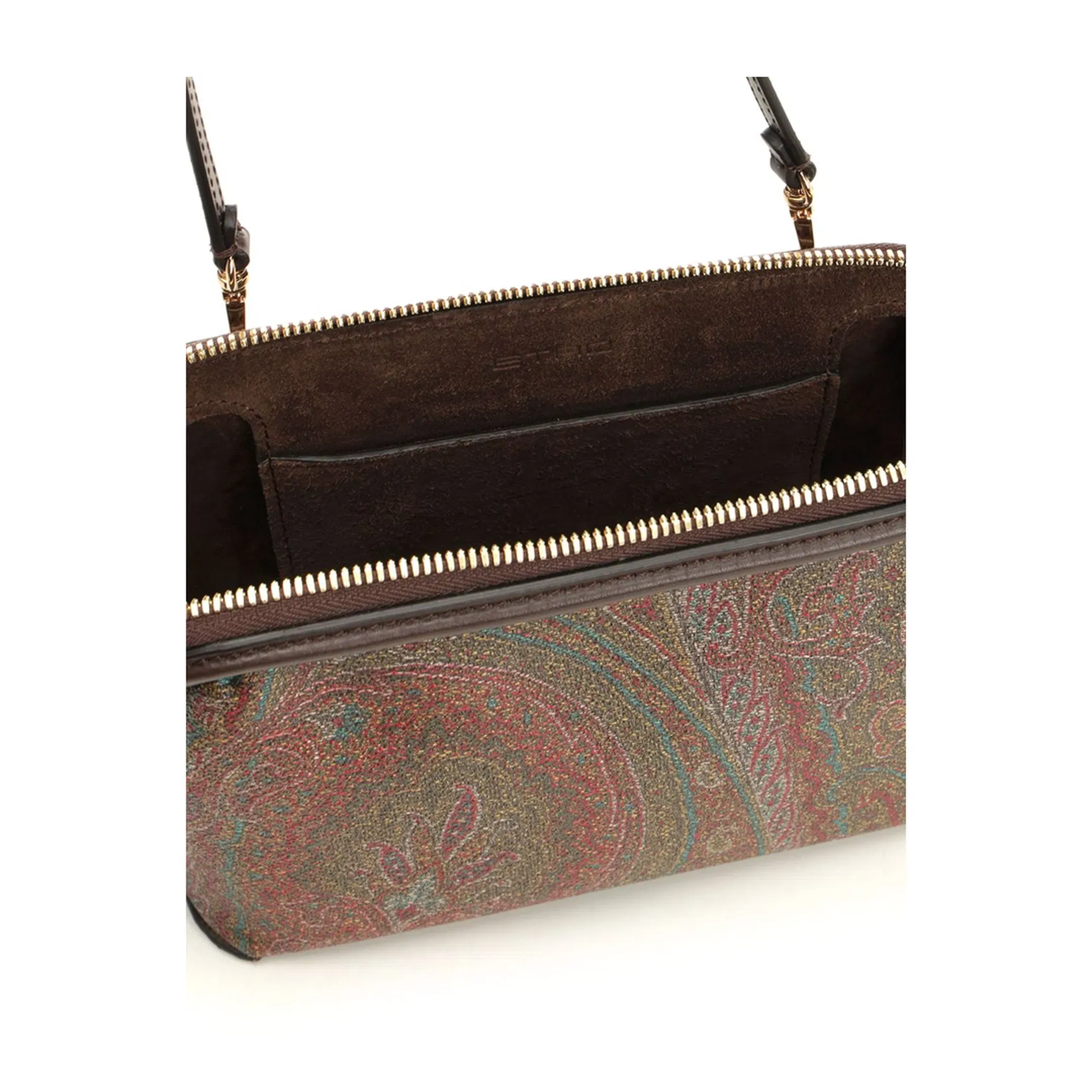 Arnica Cotton Jacquard Clutch - Brown