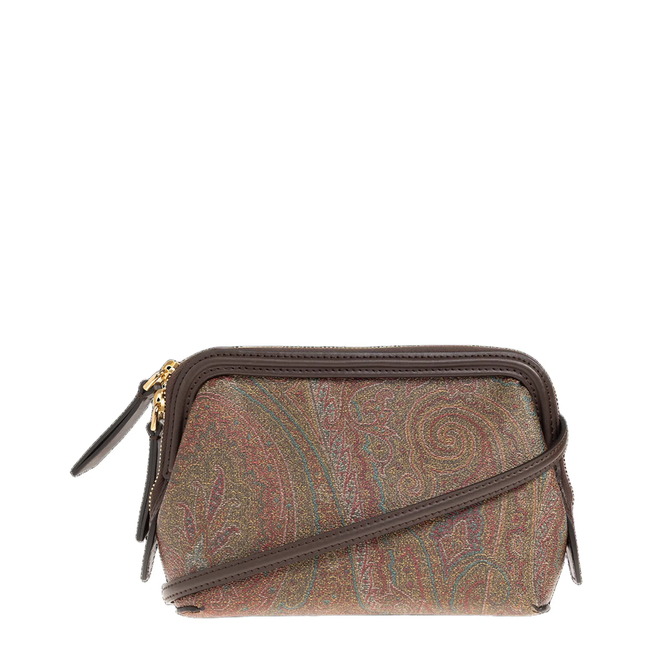Arnica Cotton Jacquard Clutch - Brown