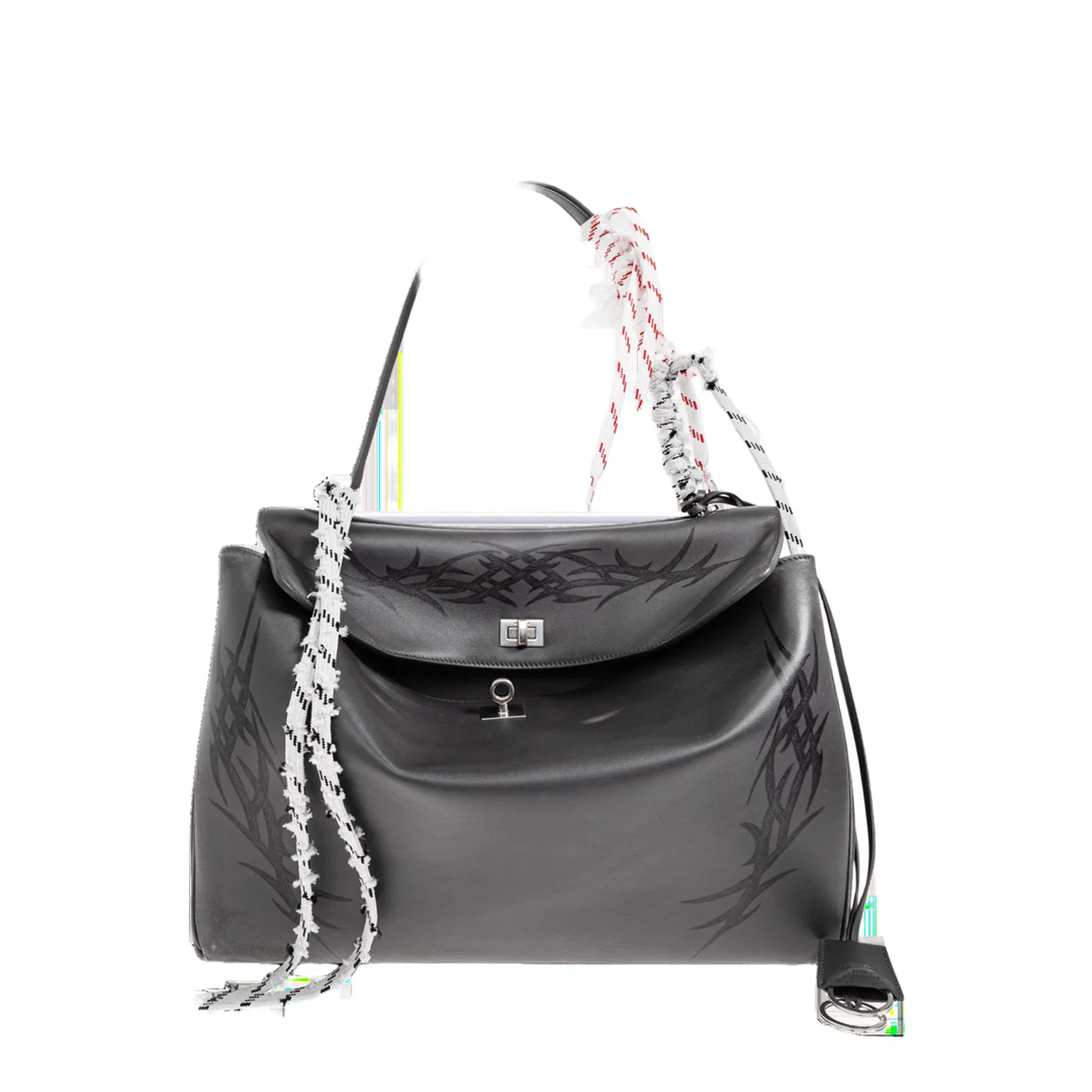 Rodeo Large Calfskin Handbag - Grey