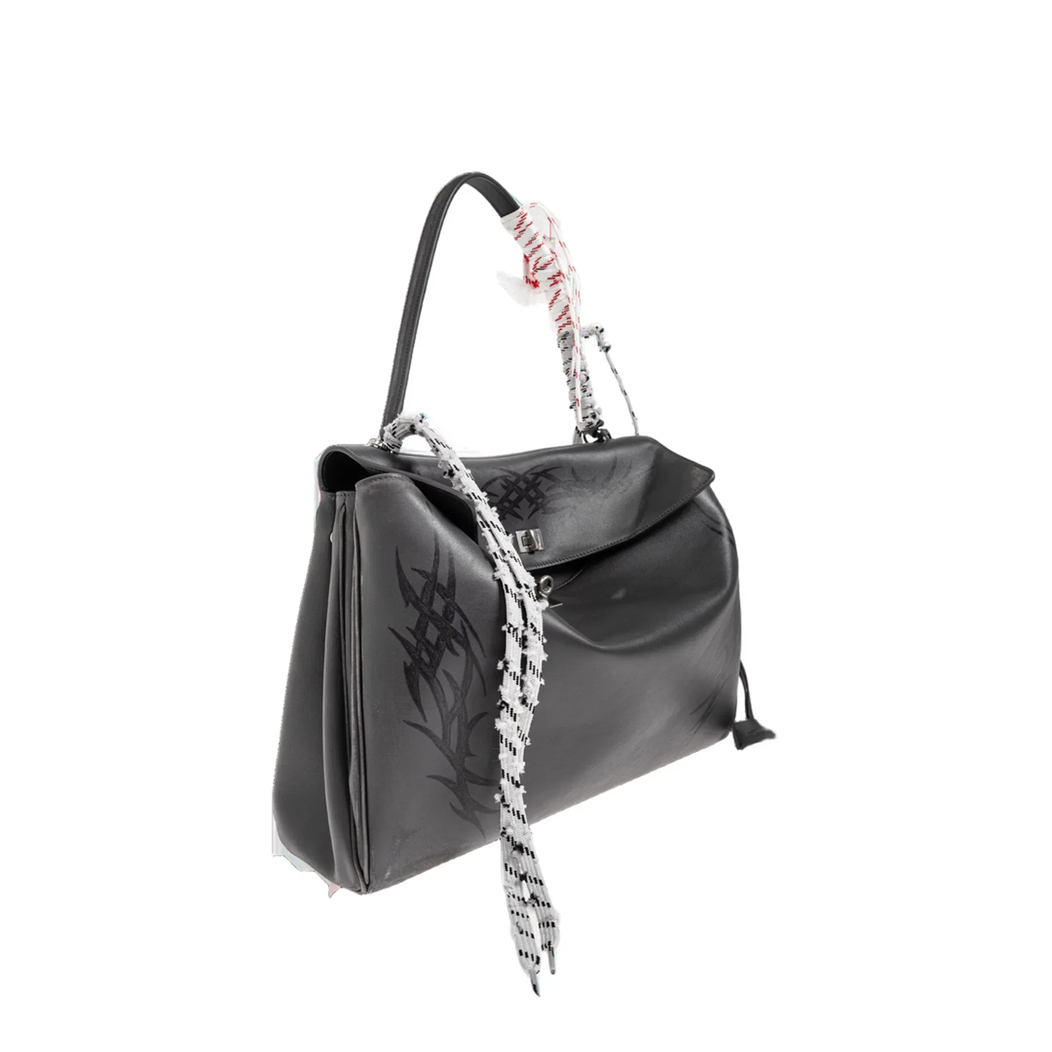 Rodeo Large Calfskin Handbag - Grey