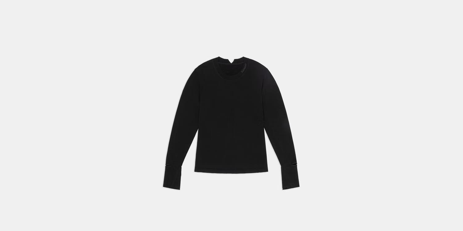 Bandit Womens Seamless Wool Blend Long Sleeve Black