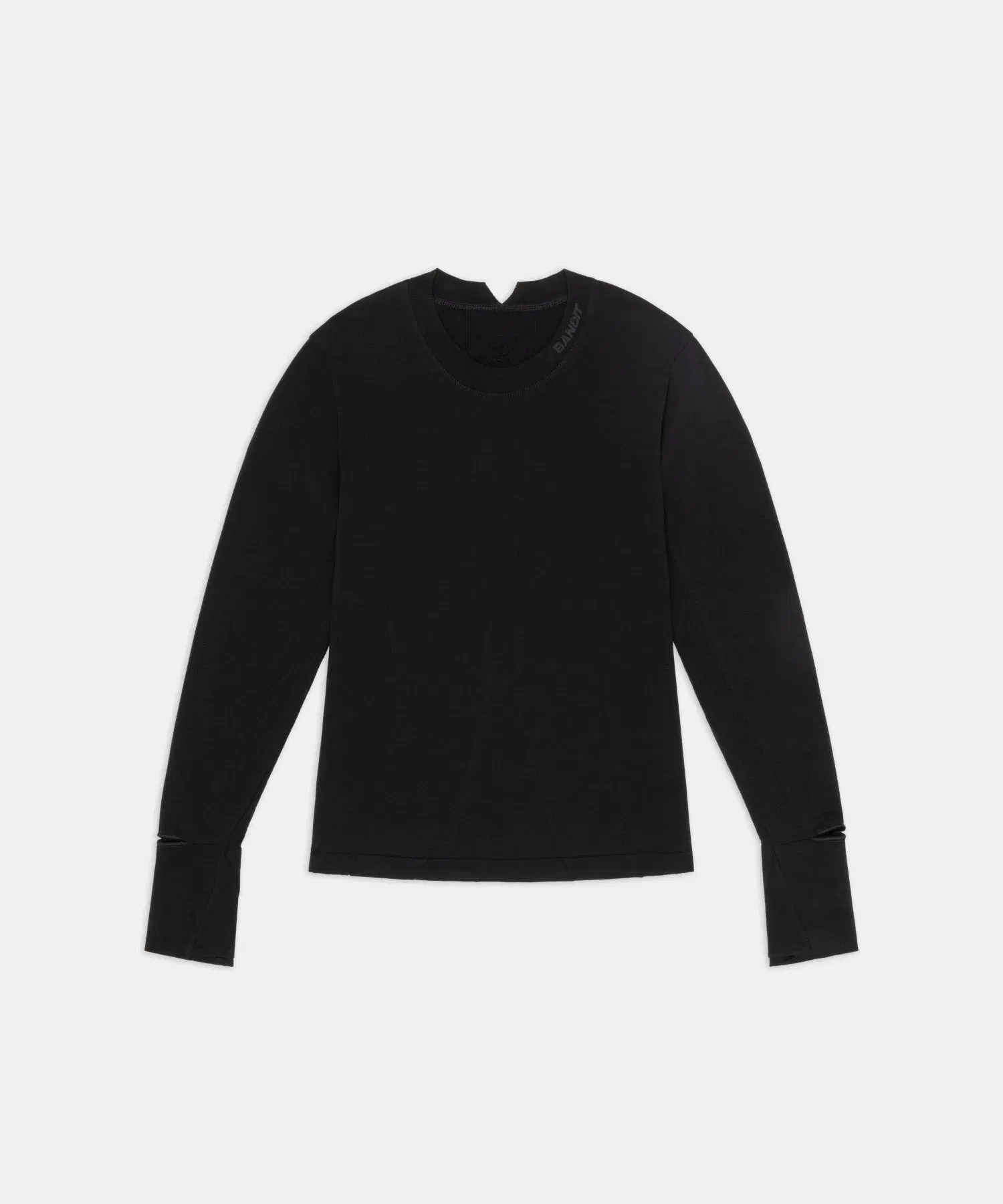Bandit Womens Seamless Wool Blend Long Sleeve Black