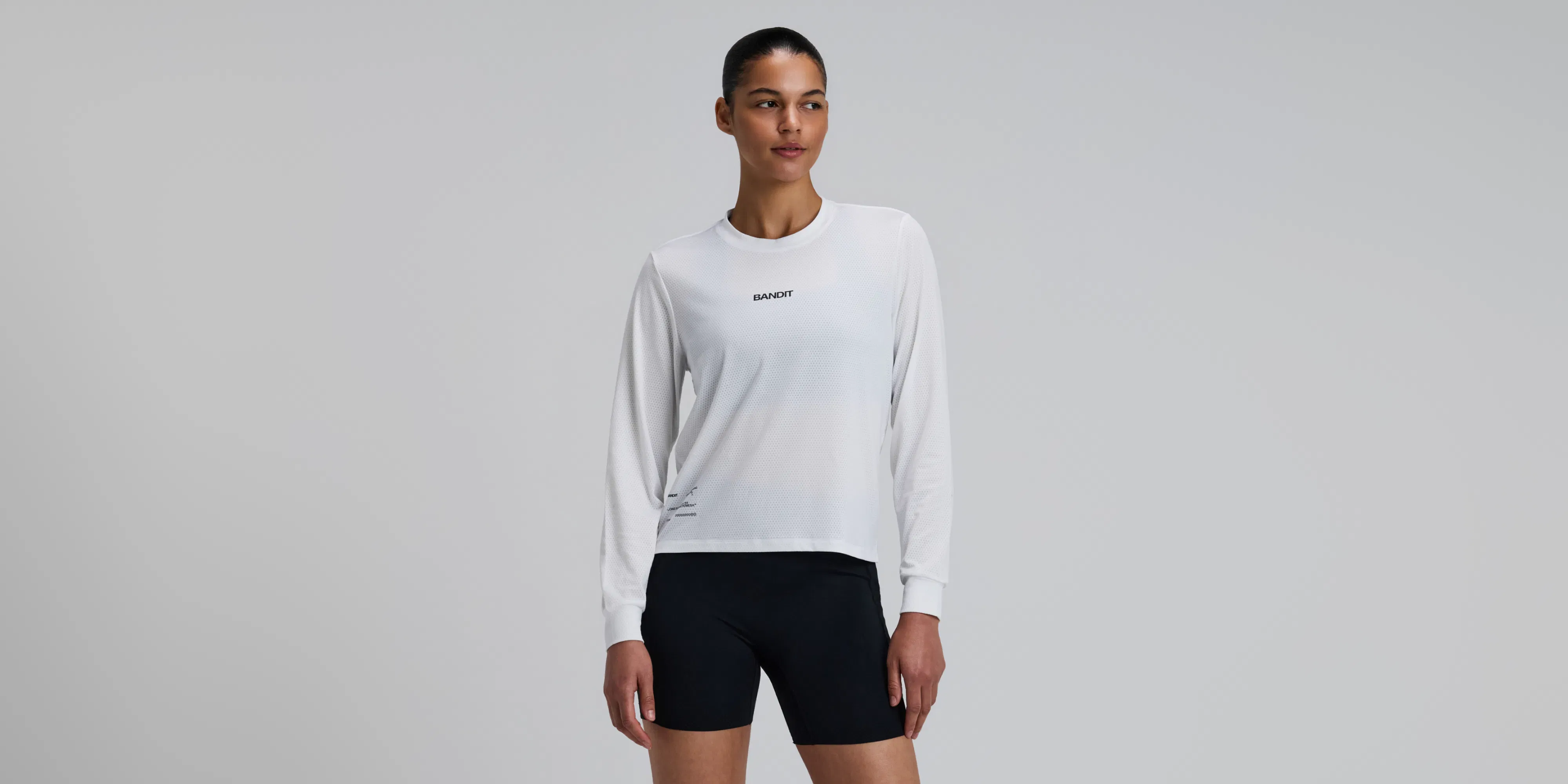 Bandit Womens Micromesh Long Sleeve White