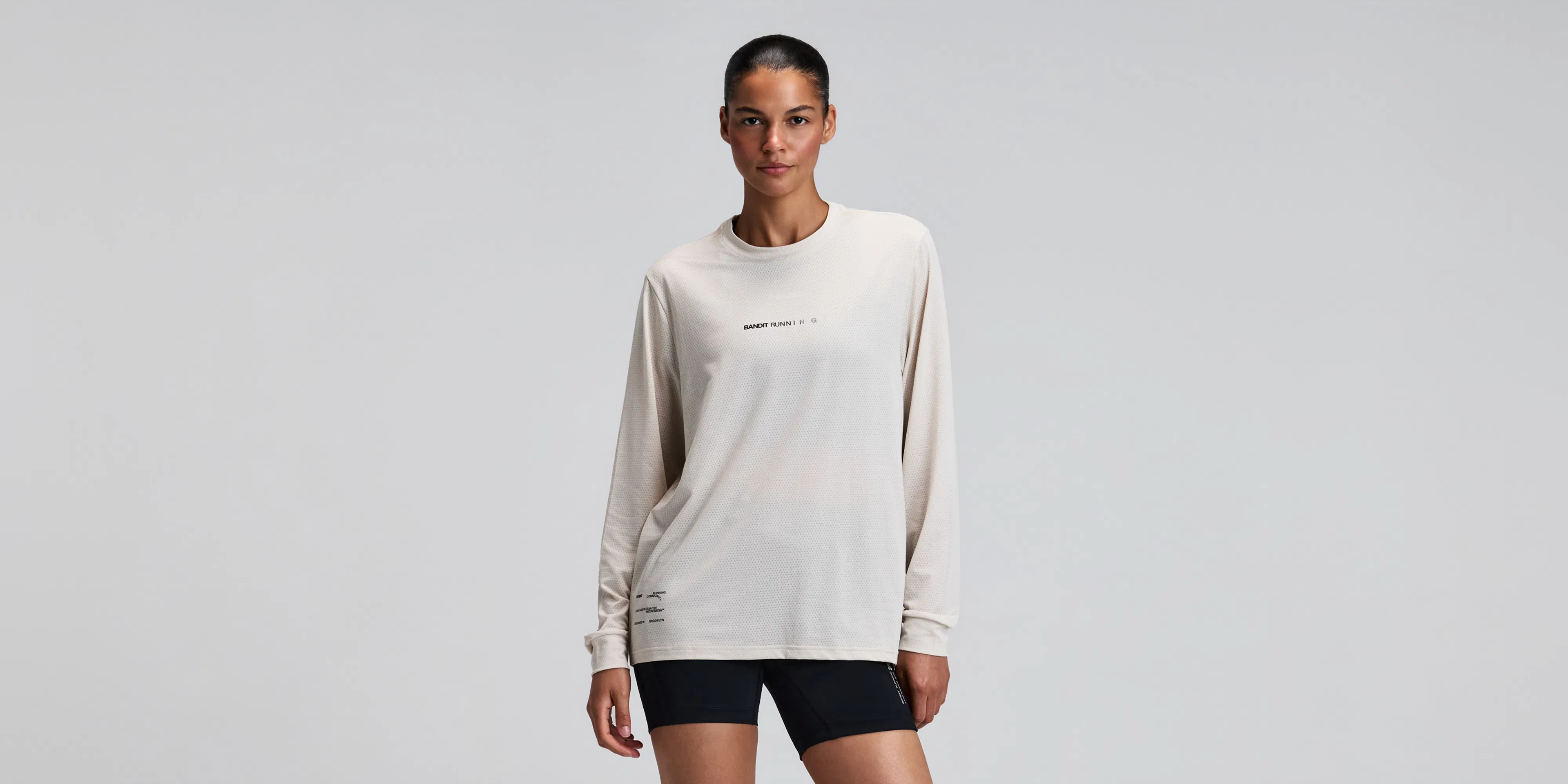 Bandit Micromesh Long Sleeve Performance T-Shirt Unisex Champagne