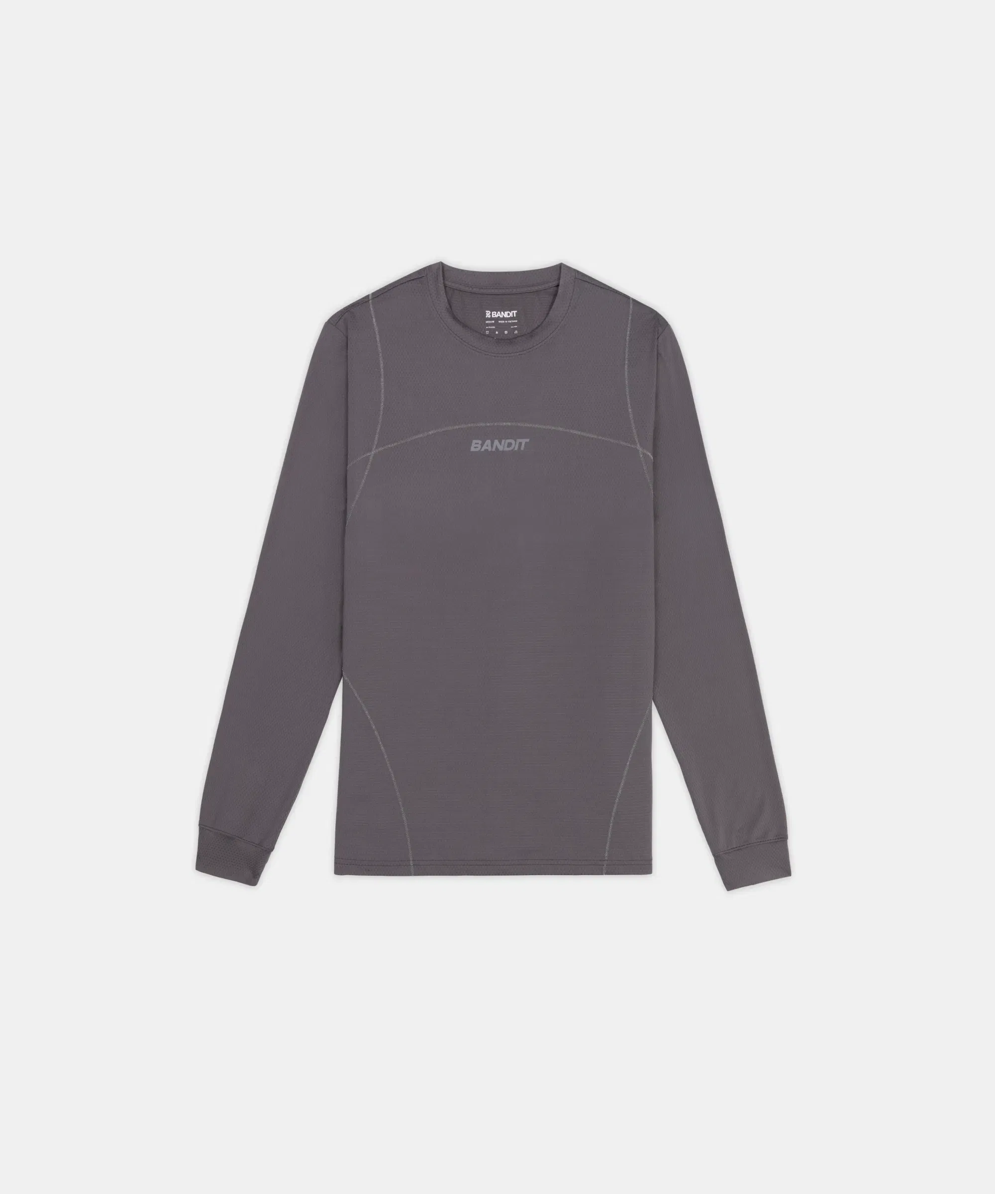 Bandit Mens Micromesh Reflecto Stitch Long Sleeve T-Shirt Haze
