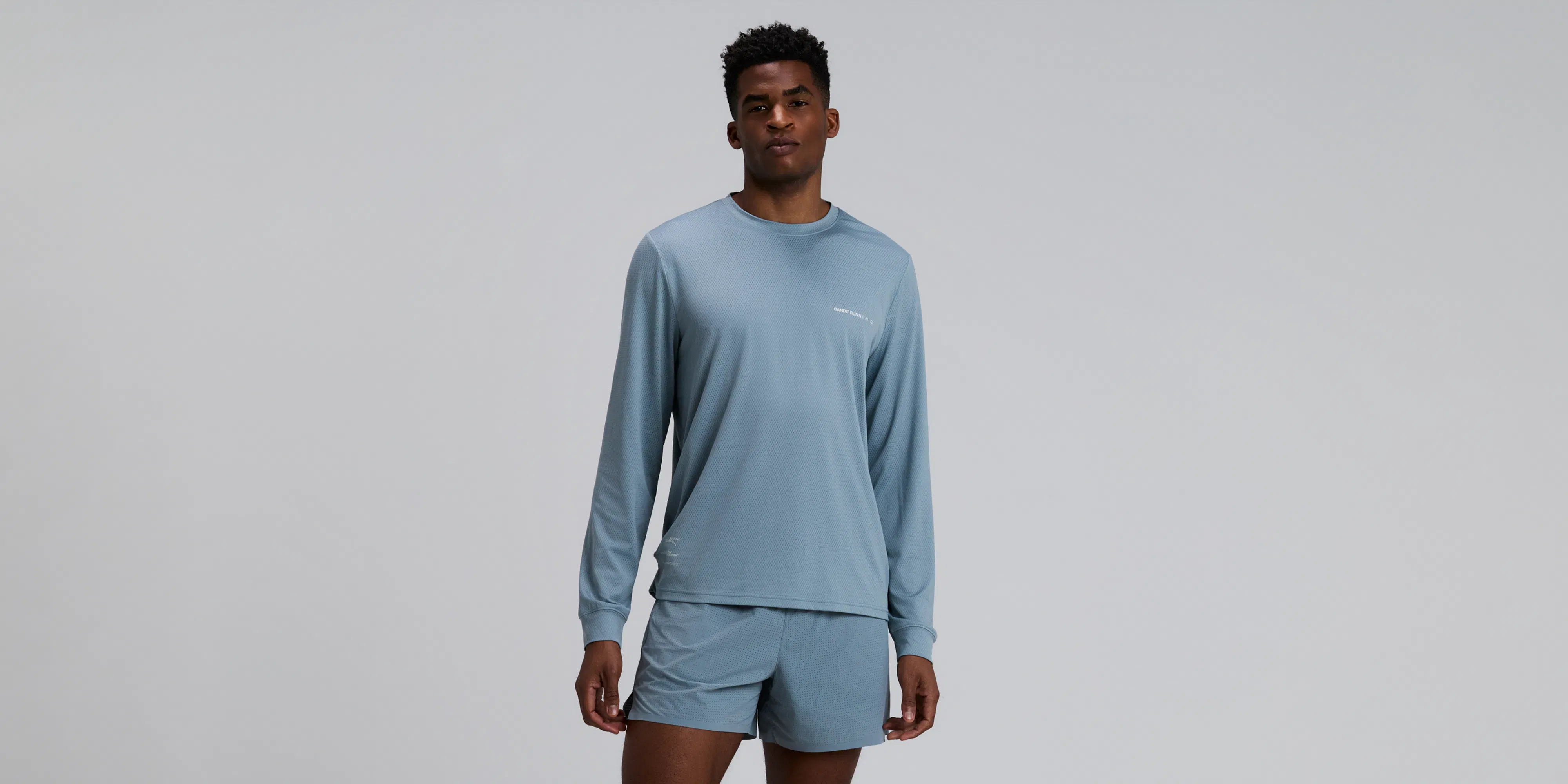 Bandit Mens Micromesh Long Sleeve Tranquil Blue