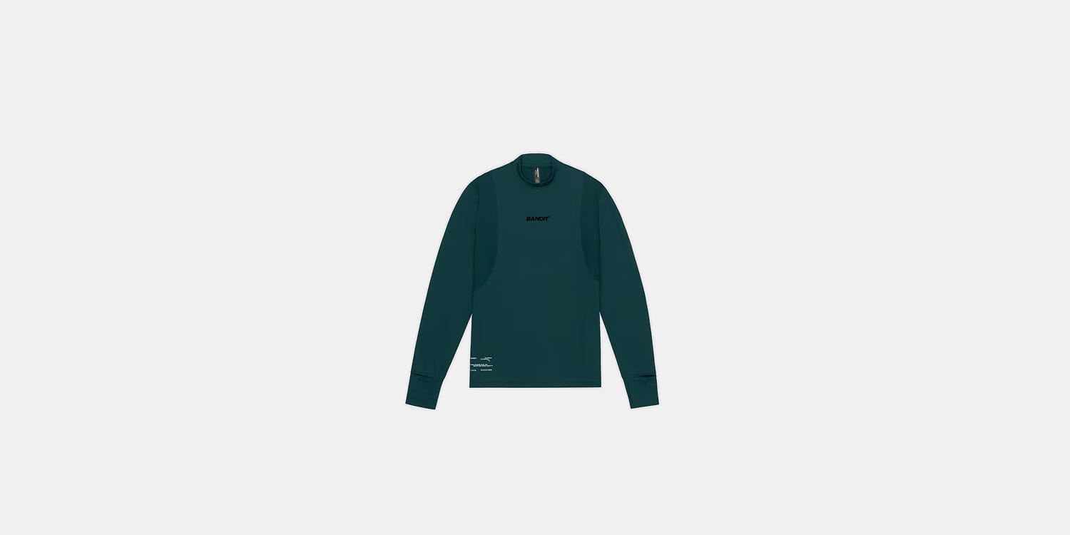 Bandit Mens Auragrid Mockneck Long Sleeve Storm