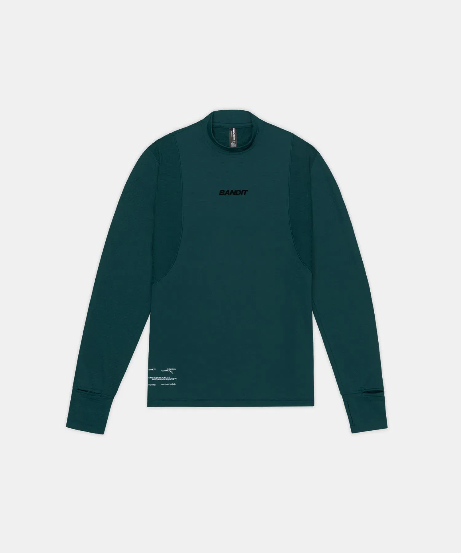 Bandit Mens Auragrid Mockneck Long Sleeve Storm